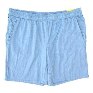 All In Motion Athletic Shorts Men Size XL Blue Stretch Drawstring 9.5 Inseam NEW